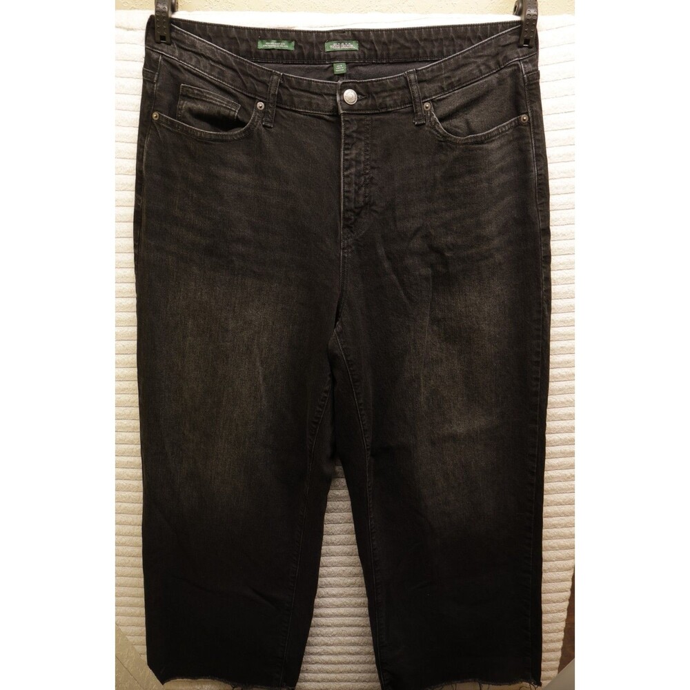Wild Fable Wide Leg Low Rise Baggy Dark Wash Jeans 90s Y2K Size 17/R Distressed